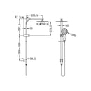 NERO BIANCA TWIN SHOWER BRUSHED NICKEL