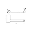 NERO ZEN TOILET ROLL HOLDER 175MM BRUSHED NICKEL