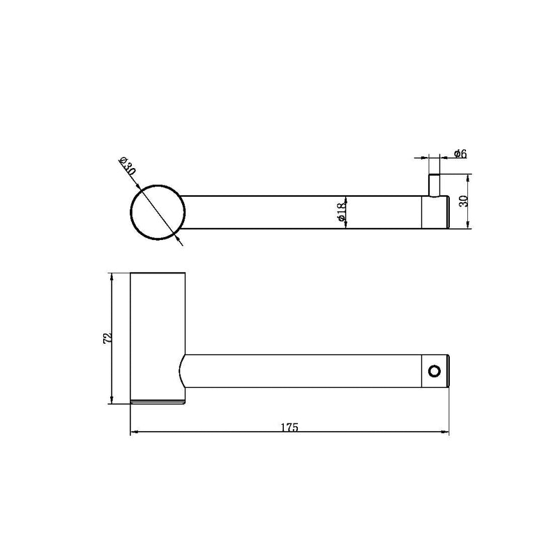 NERO ZEN TOILET ROLL HOLDER 175MM BRUSHED BRONZE