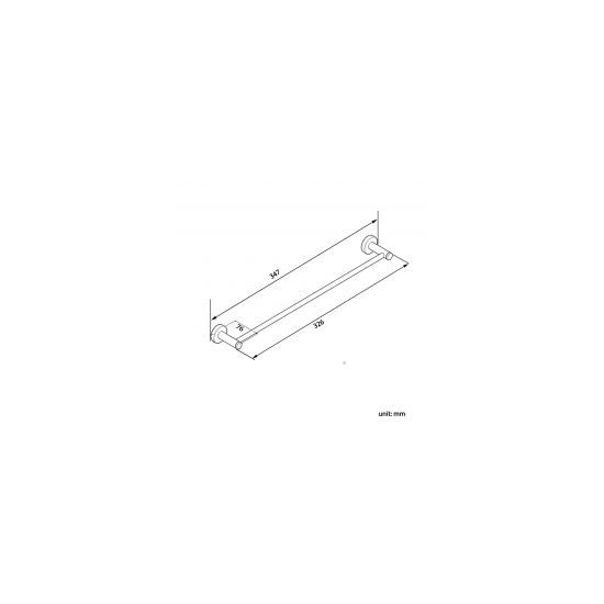 LUCID PIN Series Chrome Towel Rail 300mm