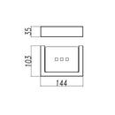 IVANO Series Square Gun Metal Grey Soap Dish Holder