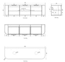 OTTI BONDI NATURAL OAK 1800MM CURVE DOUBLE BOWL WALL HUNG VANITY