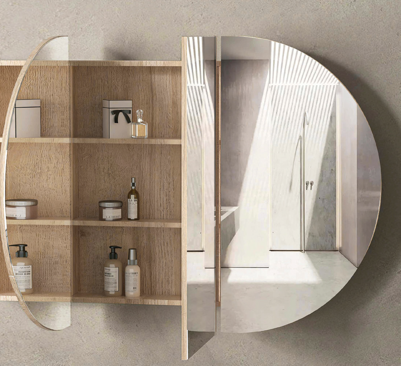 OTTI BONDI SHAVING CABINET NATURAL OAK 1200MM