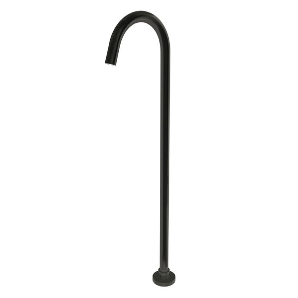 Norico Pentro Round Black Stainless Steel Freestanding Bath Spout