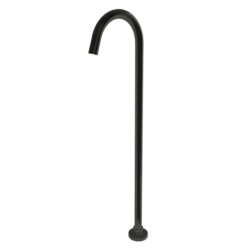 Norico Pentro Round Black Stainless Steel Freestanding Bath Spout