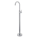 Norico Pentro Round Chrome Solid Brass Freestanding Mixer