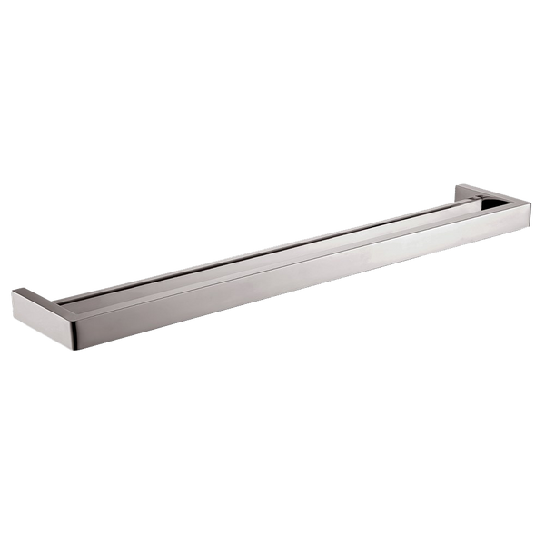 IVANO Series Square Brushed Nickel Double Towel Rail 800mm