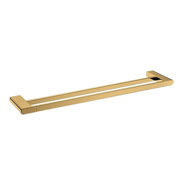 VOG Series Brushed Yellow Gold Double Towel Rail 600mm