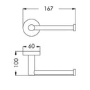LUCID PIN Chrome Round Stainless Steel Wall Mounted Toilet Paper Roll Holder
