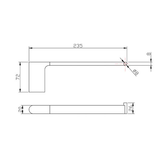 VOG Series Brushed Nickel Towel Ring