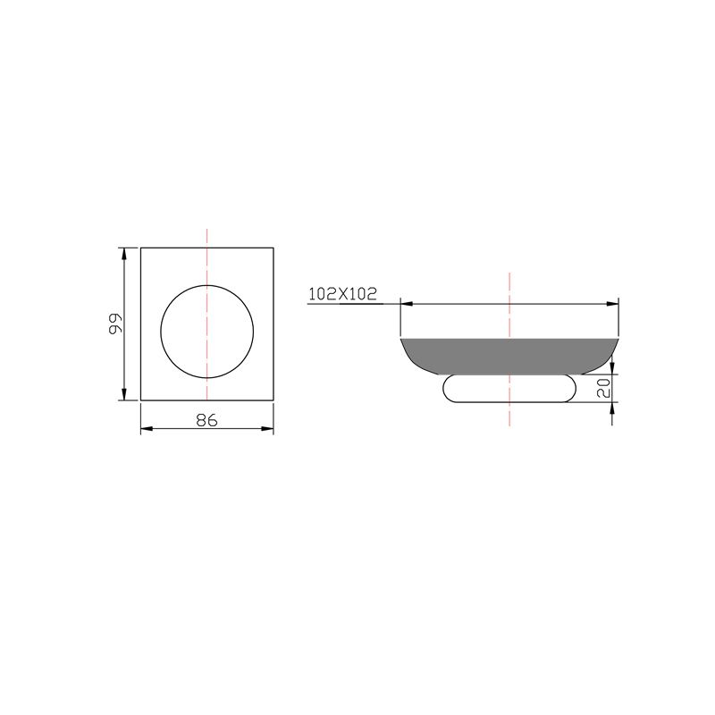VOG Chrome Soap Dish Holder