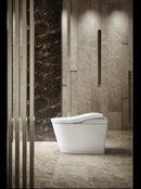 TOTO NEOREST LS INTEGRATED TOILET & REMOTE CONTROLLED WASHLET D-SHAPE GLOSS WHITE (NICKEL)