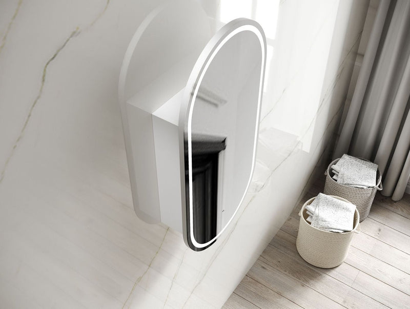 OTTI NOOSA MATTE WHITE LED SHAVING CABINET 900MM