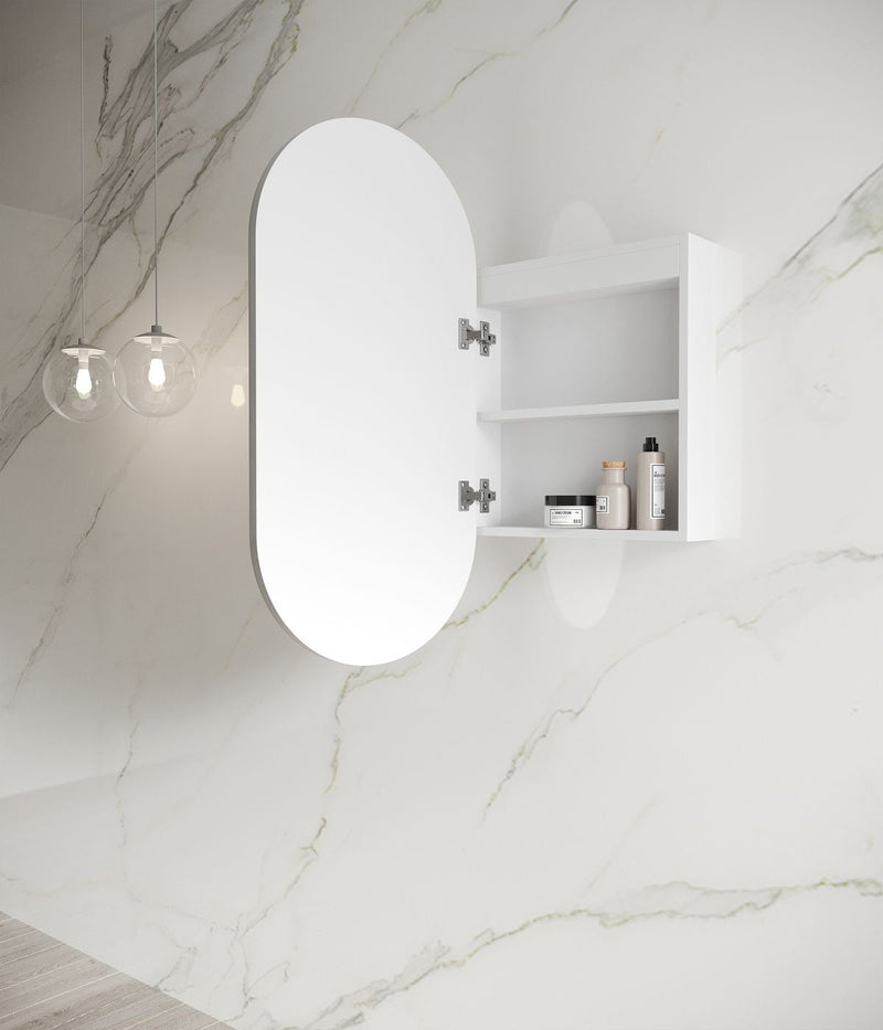 OTTI NOOSA MATTE WHITE LED SHAVING CABINET 900MM
