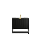 OTTI MARLO MATTE BLACK 900MM SINGLE BOWL FLOOR STANDING VANITY