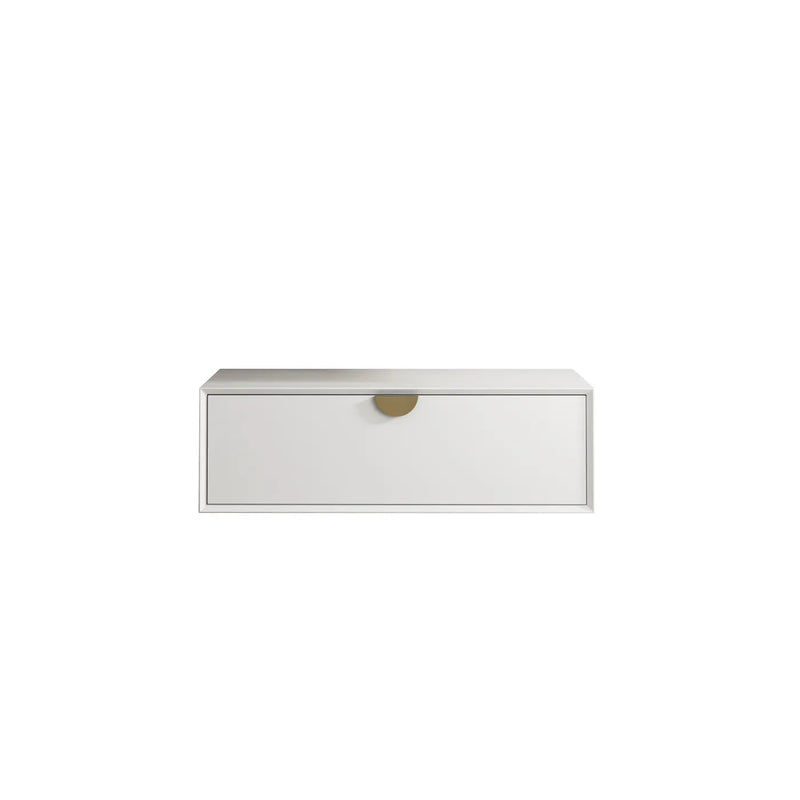 OTTI MOONLIGHT WHITE 750MM SINGLE BOWL WALL HUNG CABINET AND BASIN
