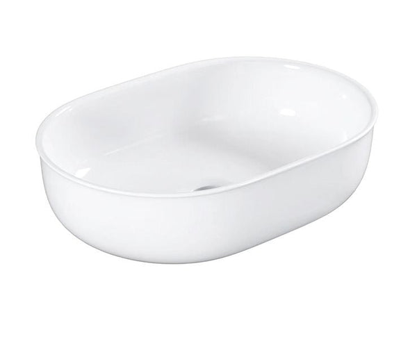 OTTI BRONTE OVAL ABOVE COUNTER BASIN GLOSS WHITE 500MM