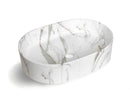 OTTI QUAY OVAL ABOVE COUNTER BASIN GLOSS CARRARA 500MM