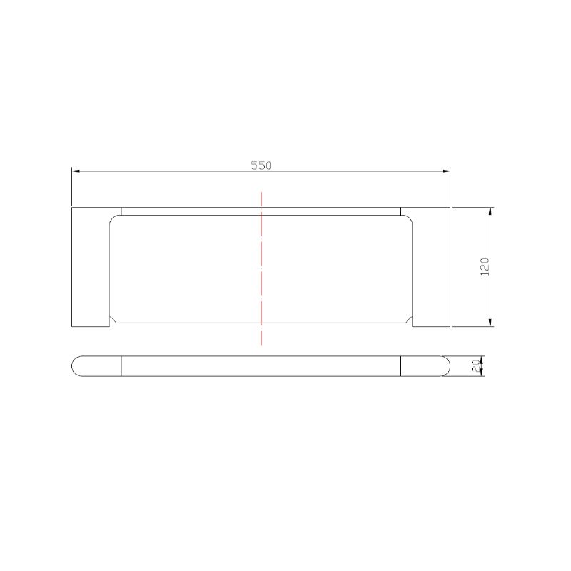 VOG Chrome Glass Shelf
