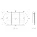 OTTI BONDI MATTE WHITE SHAVING CABINET 1800MM