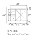 Avia Quinn Free Standing Vanity Hampton Shaker Style 900mm