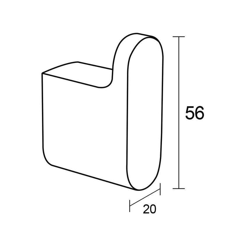 VOG Chrome Round Robe Hook