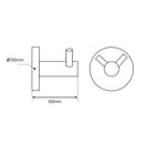 LUCID PIN Round Chrome 304 Stainless Steel Double Wall Hook