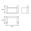 IVANO Series Chrome Robe Hook