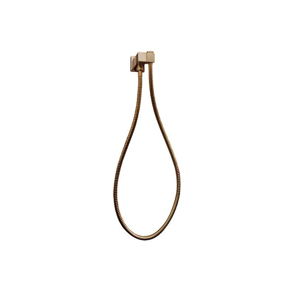 Norico Esperia Brushed Yellow Gold Square Shower Holder Wall Connector & Hose