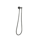 Norico Pentro Gun Metal Grey Round Shower Holder Wall Connector & Hose