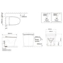 LAFEME NEOVANTA CISTERNLESS SMART TOILET WITH WIRELESS REMOTE GLOSS WHITE
