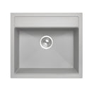560 x 510 x 200mm Carysil Waltz 560 Single Bowl Granite Top/Flush/Under Mount Kitchen/Laundry Sink