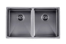 820x457x230mm Gun Metal Grey 1.2mm Handmade Top/Undermount Double Bowls Kitchen Sink