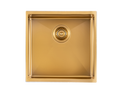 440x440x205mm Brushed Yellow Gold Stainless Steel Handmade Single Bowl Sink for Flush Mount and Undermount