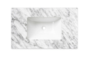 OTTI NATURAL CARRARA WHITE UNDERMOUNT SINGLE VANITY MARBLE STONE TOP (AVAILABLE IN 600MM, 750MM, 900MM AND 1200MM)