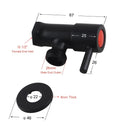 Norico Pentro Matte Black Round Brass Washing Machine Taps Set